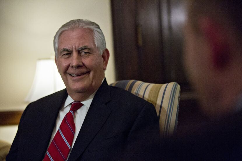 Rex Tillerson, former chief executive of ExxonMobil, meeting on Wednesday with Sen. Chris...
