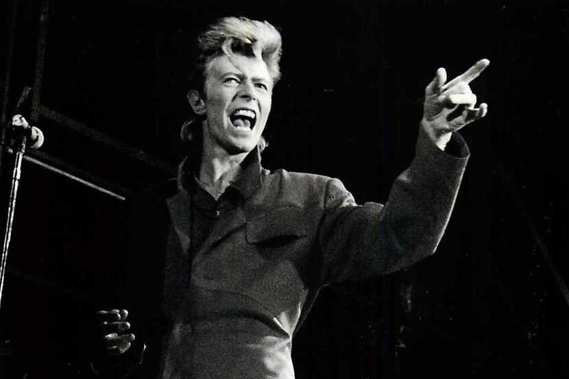 David Bowie performs at Reunion Arena in Dallas on Oct. 10, 1987. Bowie's estate is set to...
