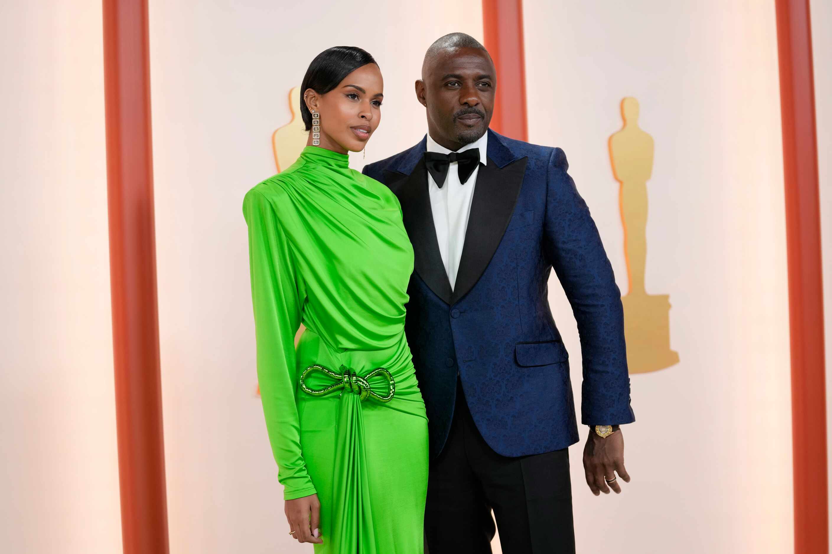 Sabrina Dhowre Elba. Idris Elba arrives at the Oscars on Sunday, March 12, 2023, at the...