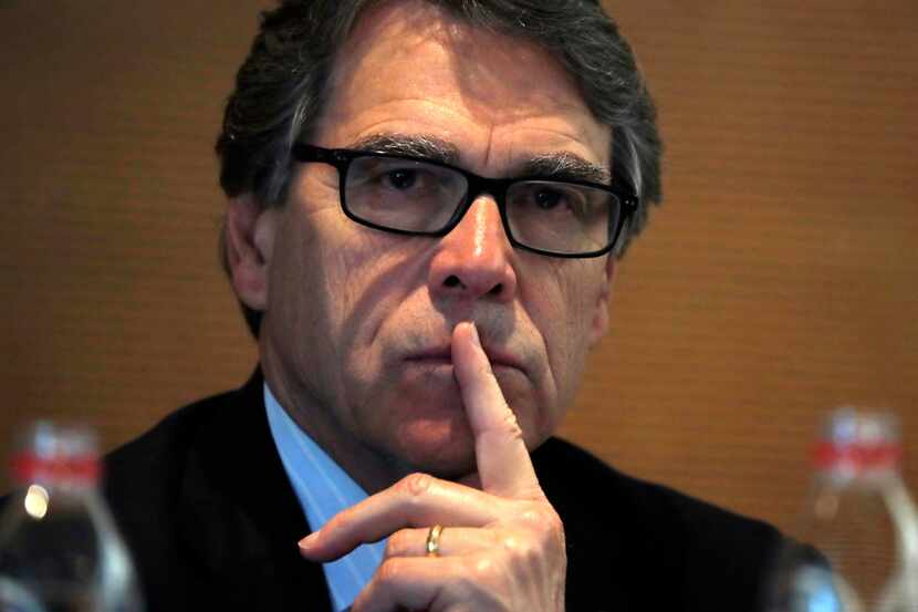 U.S. Energy Secretary Rick Perry pauses as he attends the Carbon capture, utilization and...