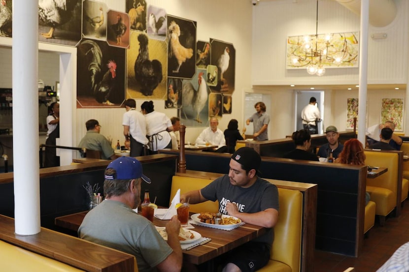 
Gaylan Zant, left, and David Delgado dined at Street's Fine Chicken on May 25.
