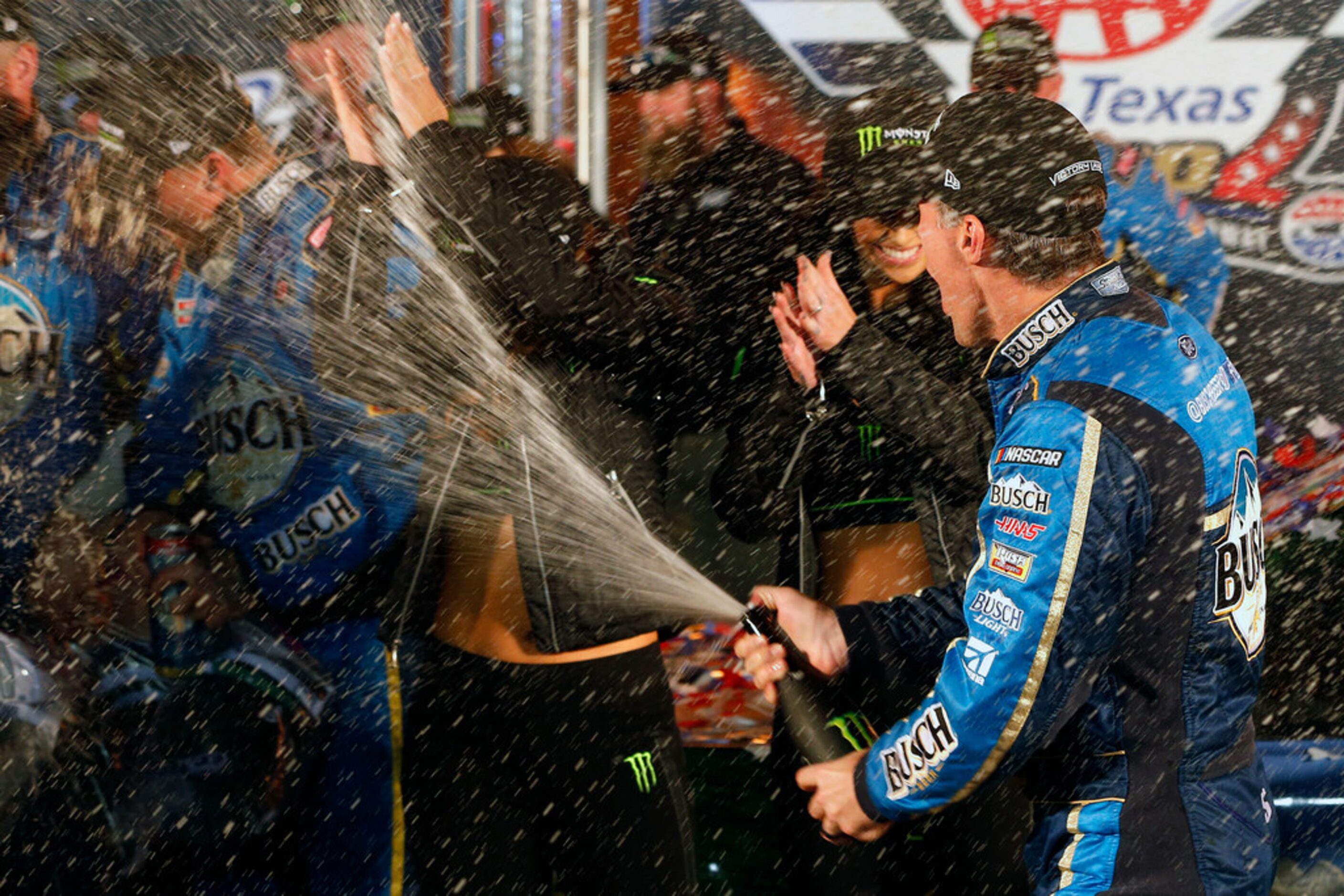 FORT WORTH, TEXAS - NOVEMBER 03: Kevin Harvick, driver of the #4 Busch Beer/Ducks Unlimited...