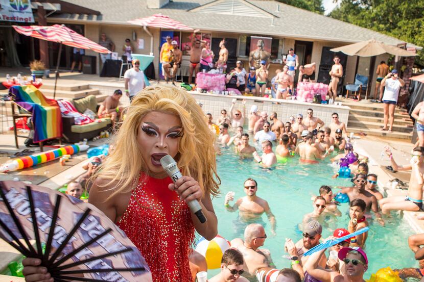 Miss Vanjie cools off in between her performances at Down To Float.