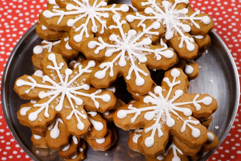 Gingerbread Snowflakes sparkle with the holiday season. (David Woo/Staff Photographer)
