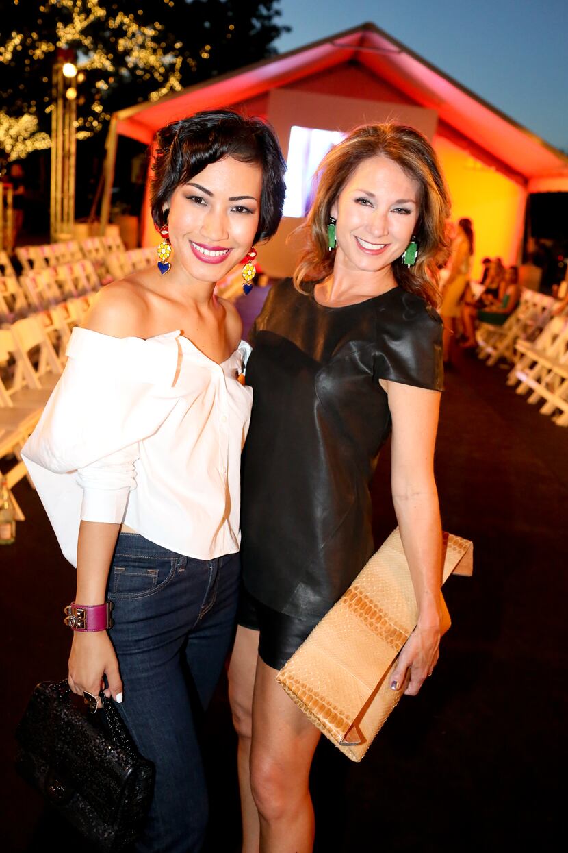 Nini Nguyen and Sheryl Maas at Fashion's Night Out at Highland Park Village with FD Luxe on...