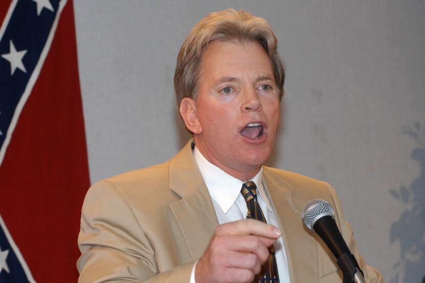 In this May 29, 2004, file photo, former Ku Klux Klan leader David Duke speaks to supporters...