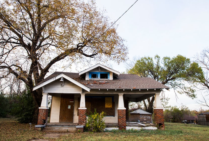 The house at 1107 E. 11th St. that's now in muni court awaiting demolition