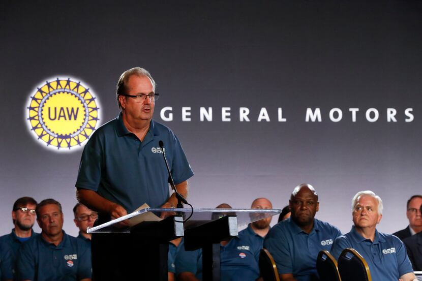 United Auto Workers President Gary Jones spoke in July at the opening of the union's...