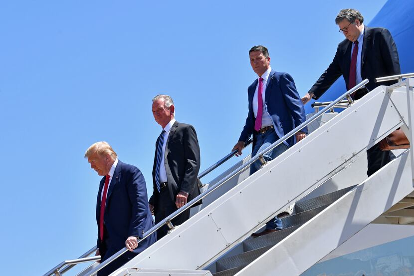 Ronny Jackson, second from right, is running for Congress in the Panhandle. He met President...