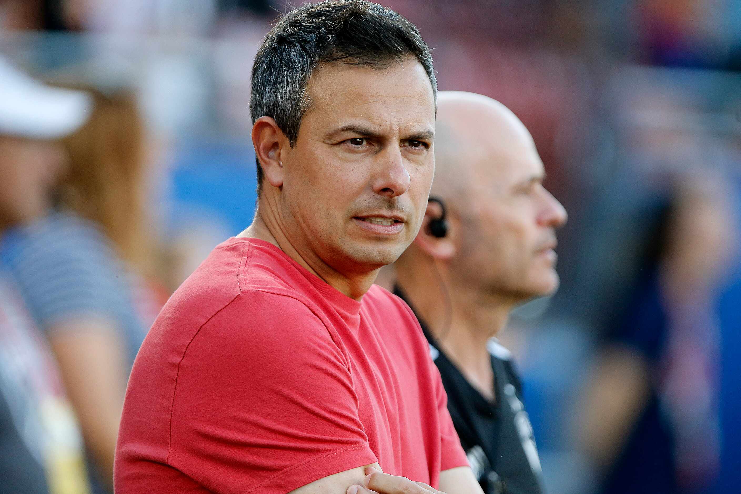FC Dallas head coach Nico Estevez before the start of the game as FC Dallas hosted Inter...