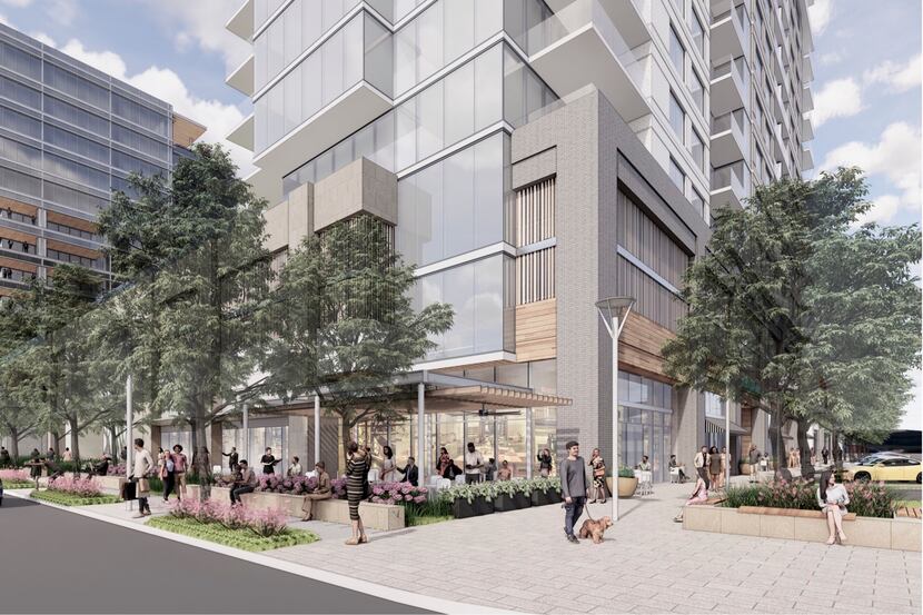 The redevelopment planned for a block in North Dallas' Preston Center would add high-rise...