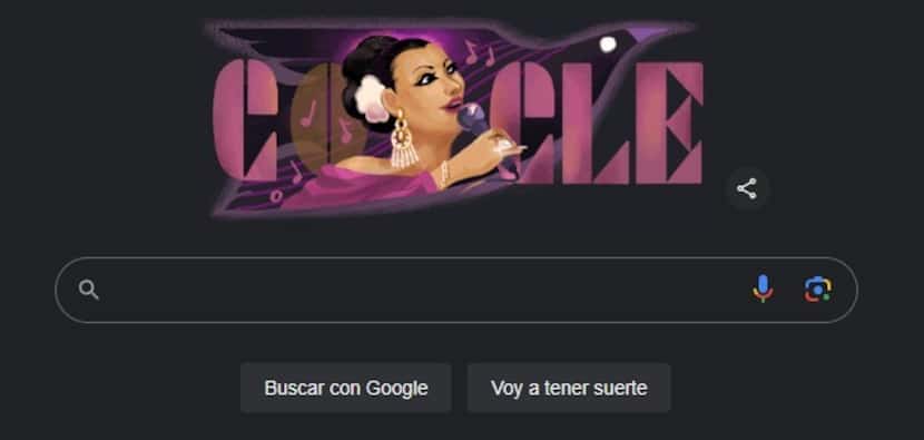 El homenaje que hace Google a Lola Beltrán con su Doodle del 7 de marzo de 2024.