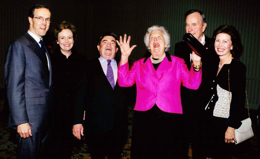Robert and Maureen Decherd along with Burl Osborne, Barbara Bush, former President George H....