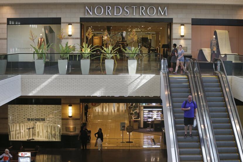 A look at the Nordstrom's entrance at NorthPark Center in Dallas on Thursday, August 13,...