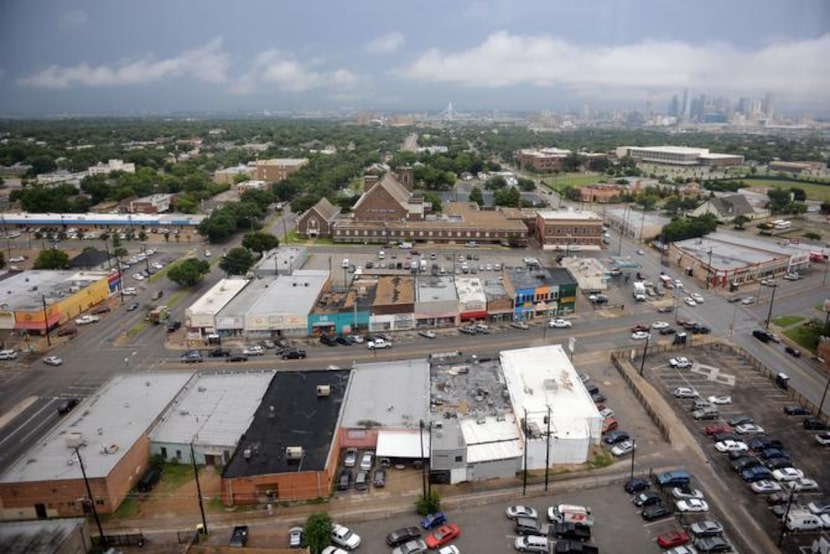 
The view of downtown Dallas from the 15th floor of the Bank Tower at Oak Cliff. 
