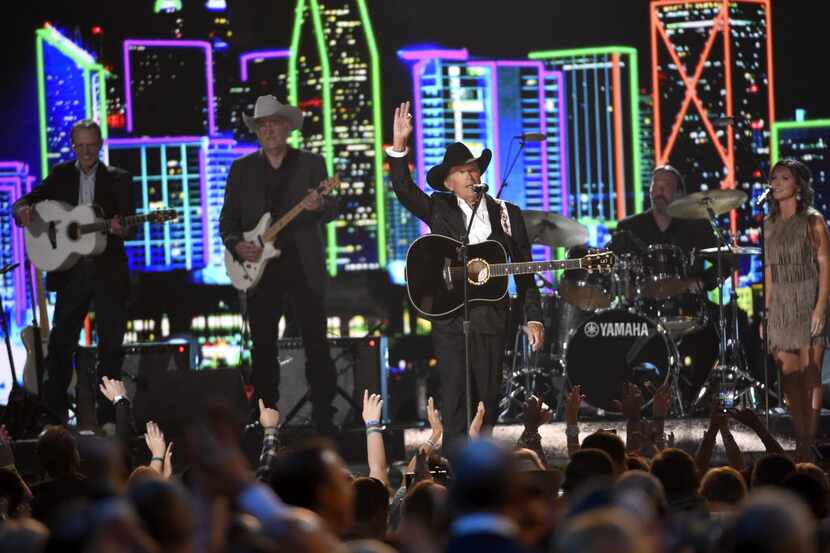 Milestone honoree George Strait performs at the 50th annual Academy of Country Music Awards...