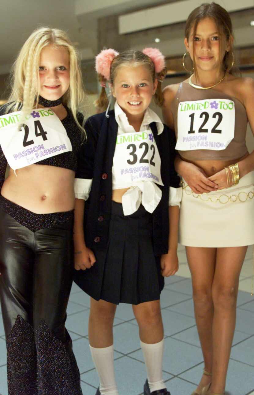 Cheyenne Carruthers (from left), 8 as Christina Aguilera, McKenzie Kellar, 8 as Britney...