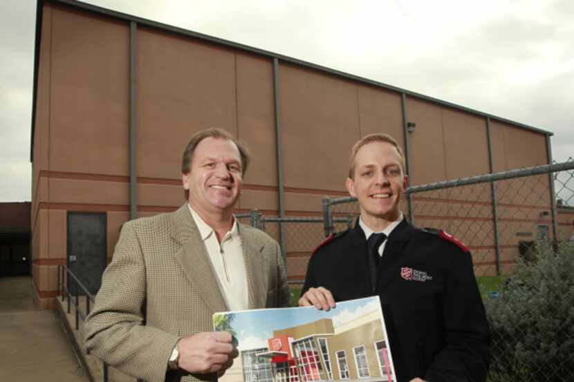 An architectural drawing of what the Salvation Army Youth Education Town in Arlington will...