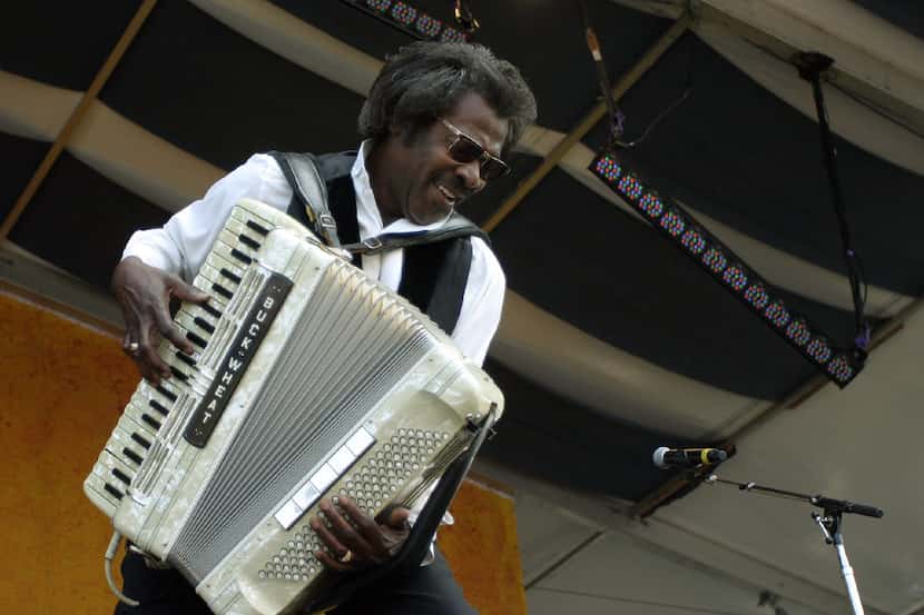 Stanley Dural Jr. performed with his band Buckwheat Zydeco at a New Orleans music festival...