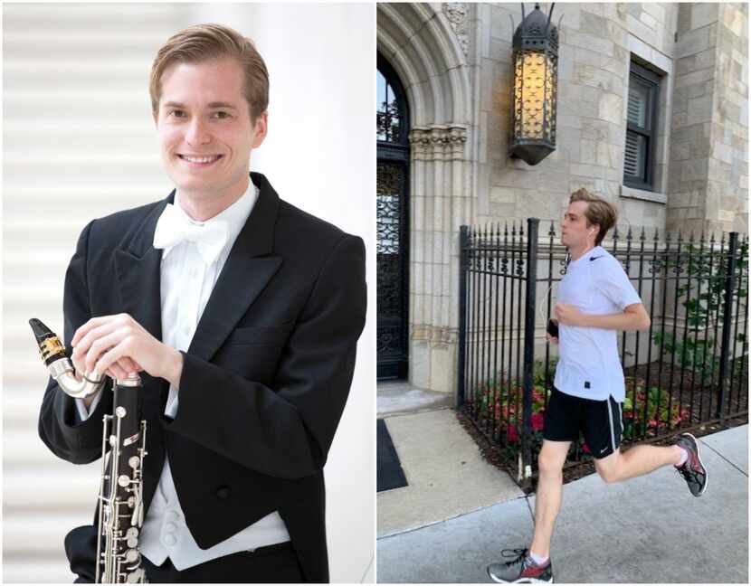 Andrew Sandwick, who won a postion in the clarinet section of the Dallas Symphony Orchestra,...