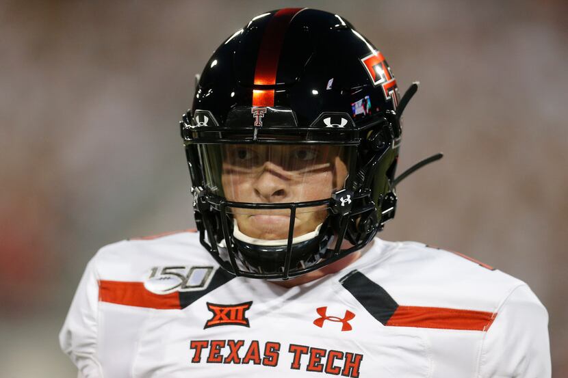 Texas Tech quarterback Alan Bowman (10) during an NCAA football game against Arizona on...