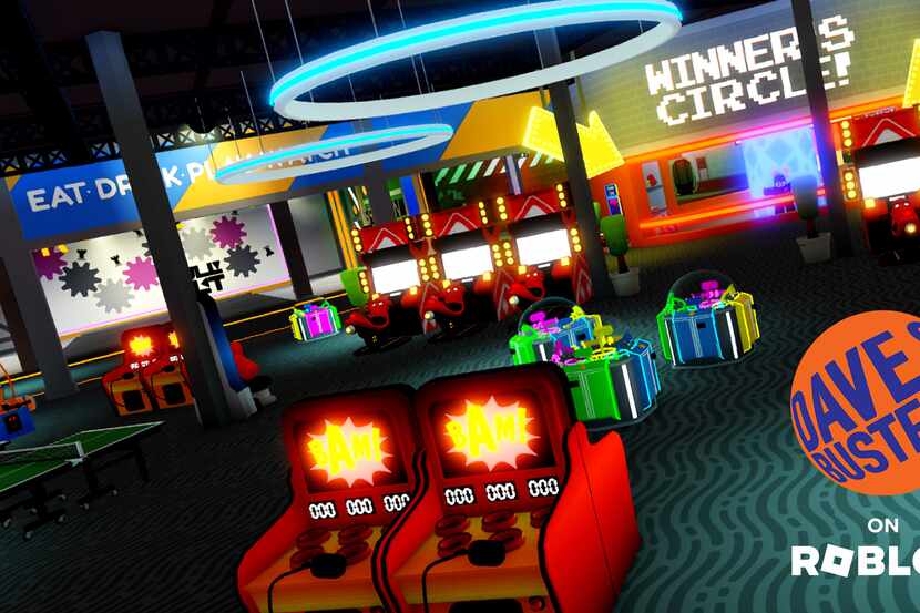 A game in Dave & Buster's  Roblox world. Roblox is a platform housing a range of individual...