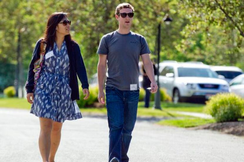 
Mark Zuckerberg, president and CEO of Facebook, and his wife, Priscilla Chan, were the most...