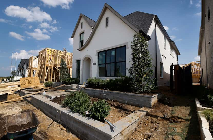 The first model homes are being constructed in Brookside, a community within Frisco's...