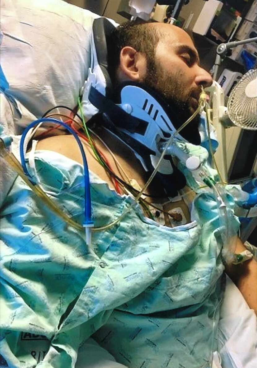Mahir Ahmad Amiri, not long after he was shot by an unknown gunman at a gas station on...