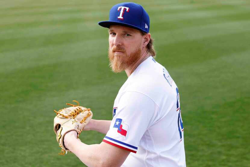 Texas Rangers pitcher Jon Gray pictured during photo day at the team's training facility on...