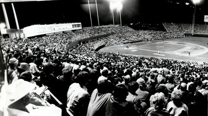 Shot April 21, 1972 - Opening day of the Texas Rangers baseball team brought many fans to...