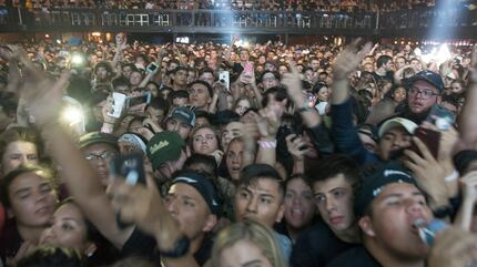 People packed themselves in like sardines at The Bomb Factory to listen as Post Malone on...