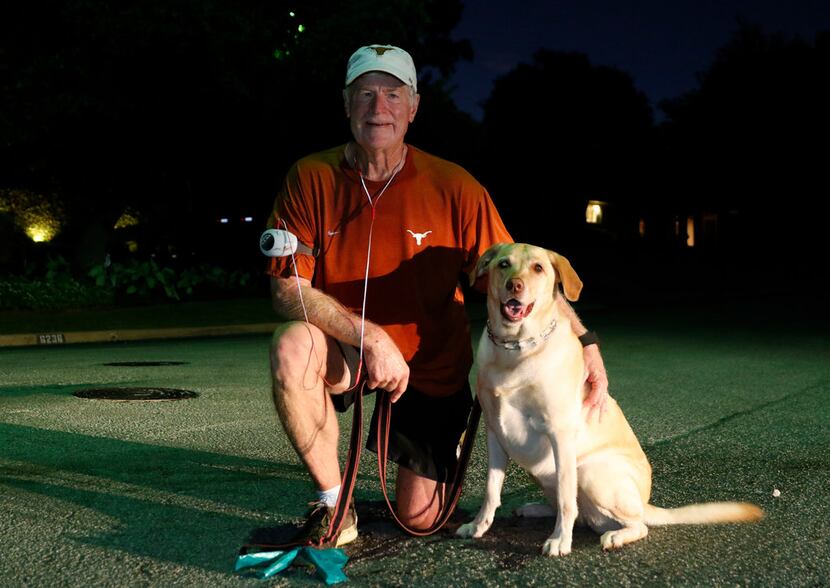 Dr. Alan Johns, with his dog, Zoe, says: "There is no better stress reducer than exercise."