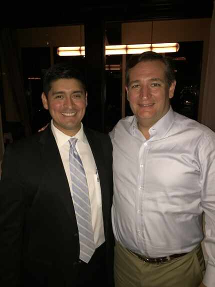 Sen. Ted Cruz took a moment for a picture with Al Biernat's steakhouse manager Eddie Althaus...