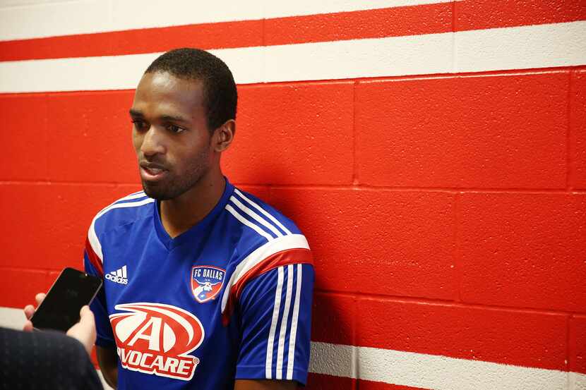 FC Dallas player Atiba Harris scored the only goal for his team Thursday night. (Andy...