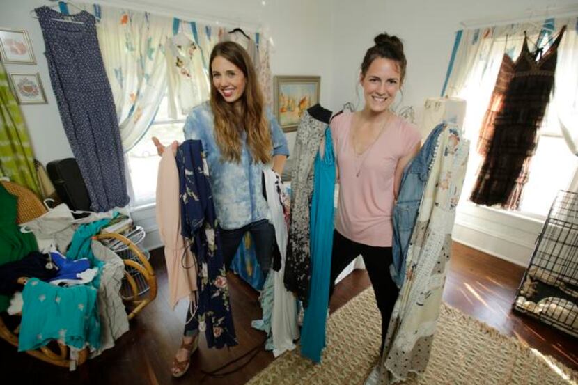 To save money,  Heather DeStena (left), 26, and Kaelyn Terry, 28, share both a house and a...