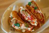 Lobster tacos are on the menu at The Butcher's Cellar in Woodway.
