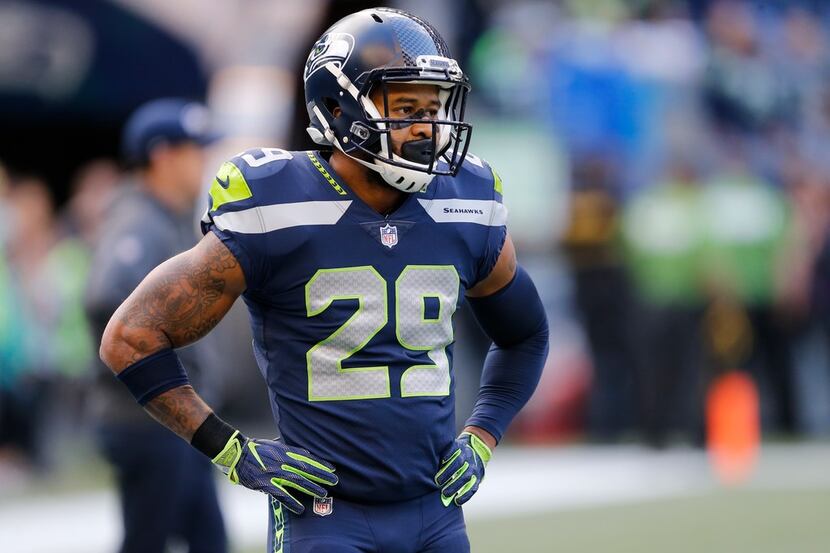 FILE - In this Oct. 1, 2017, file photo, Seattle Seahawks free safety Earl Thomas stands on...