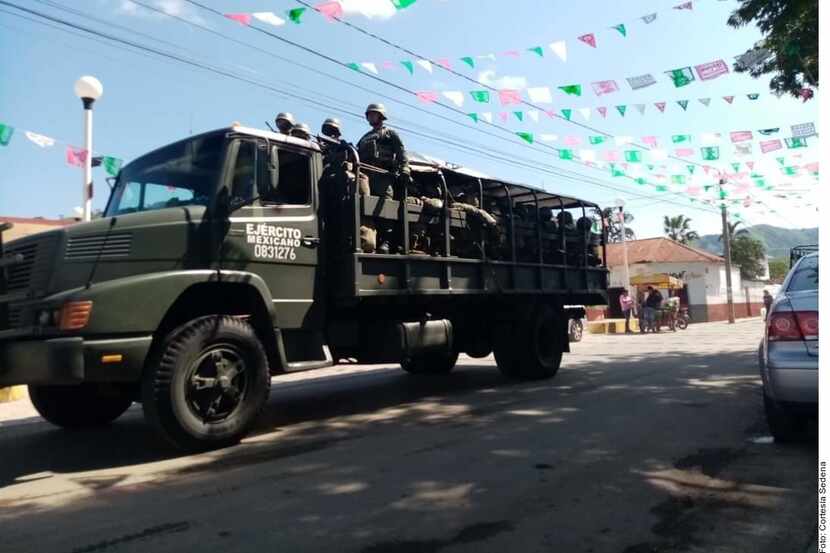 Soldados del Ejército mexicano refuerzan la seguridad en Chiapas tras el incremento de la...