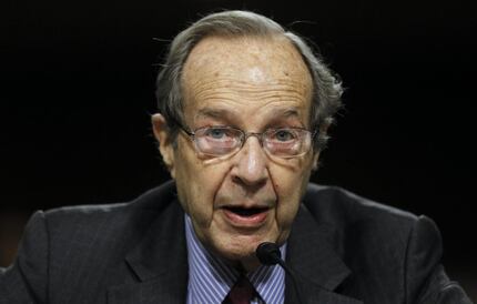 In this Aug. 2010 file photo, former Defense Secretary William Perry testifies on Capitol...