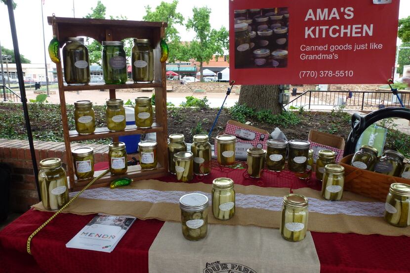 Rockwall teacher Luann Thibodeau sells her homemade pickles and jams at both the Mesquite...