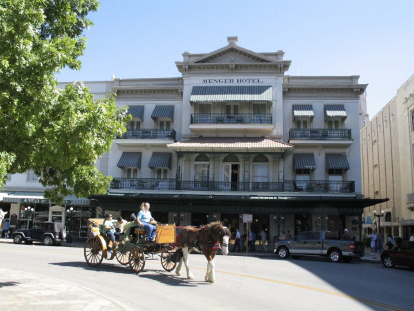 The 1859 Menger Hotel, just a step or two from the Alamo in San Antonio, hosted many...