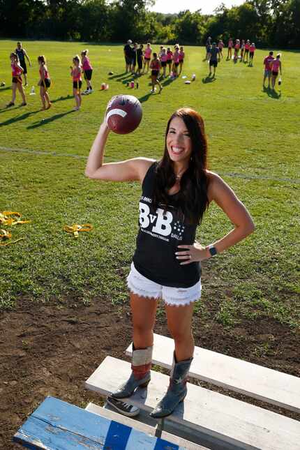 Erin Finegold White founded the organization that plays powder puff games to raise money to...