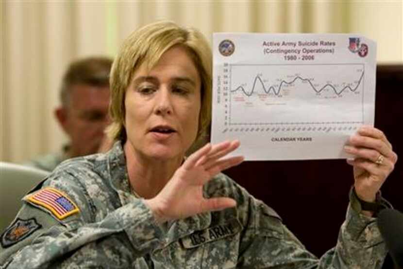Col. Elspeth Ritchie, a doctor in the Office of the Army Surgeon General, discusses efforts...