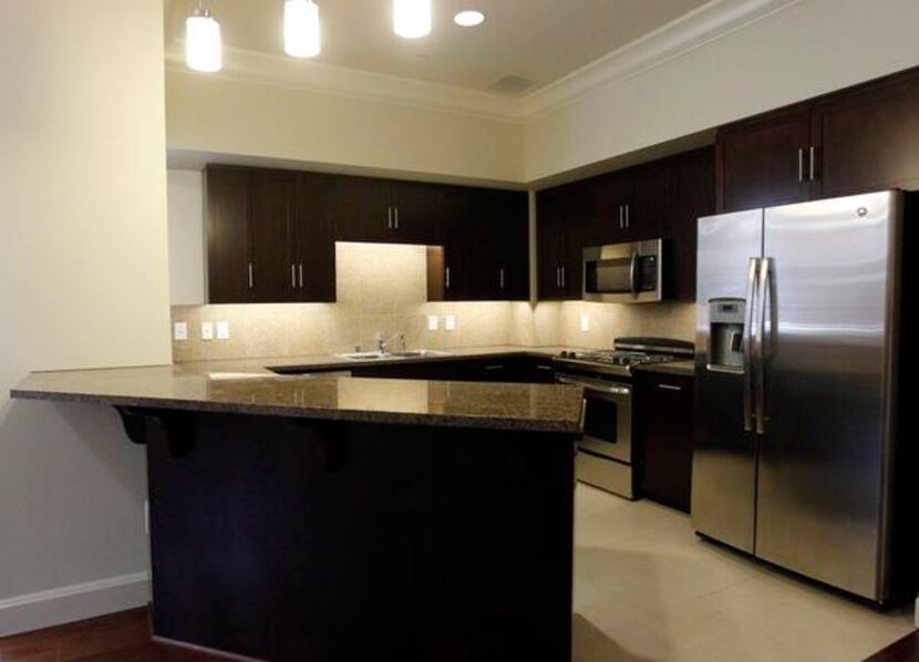 
Faculty apartments at SMU’s new “residential commons” include a full kitchen and a living...