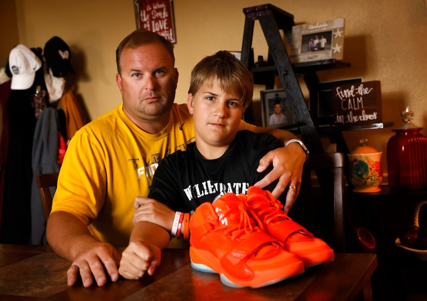 Joseph Adams and his 12-year-old son Garrett survived the Allen Premium Outlets mall...