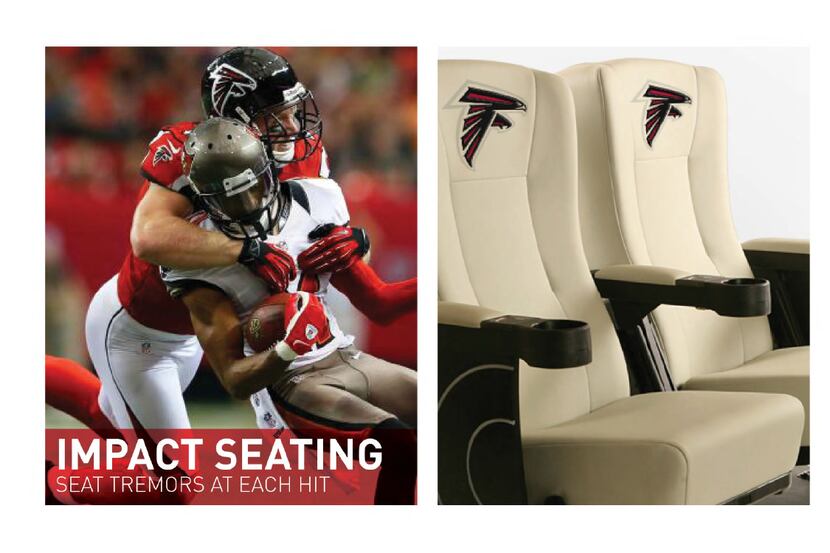 The stadium's proposed Impact Seating, which would tremor each time a hit occurs on the field.