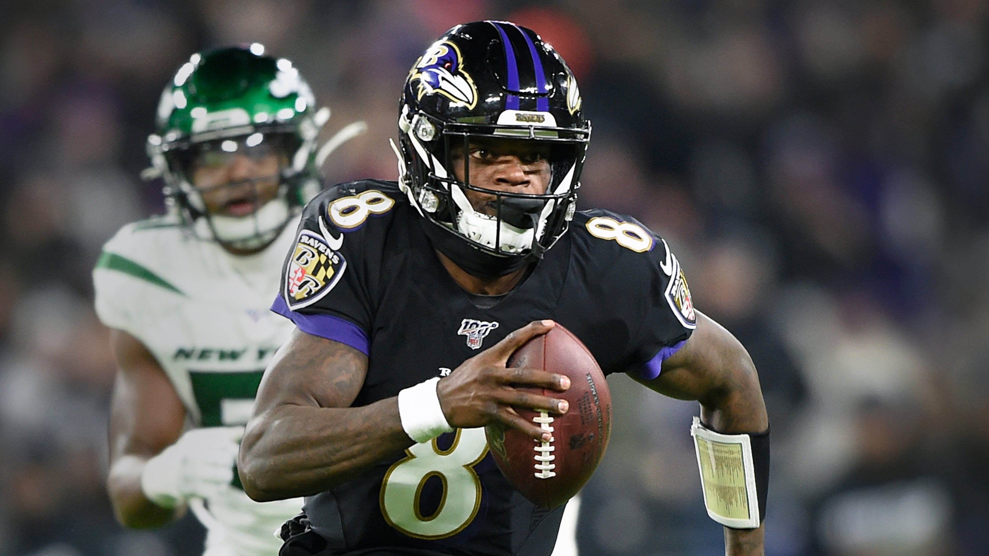 Lamar Jackson, Ravens run past Texans