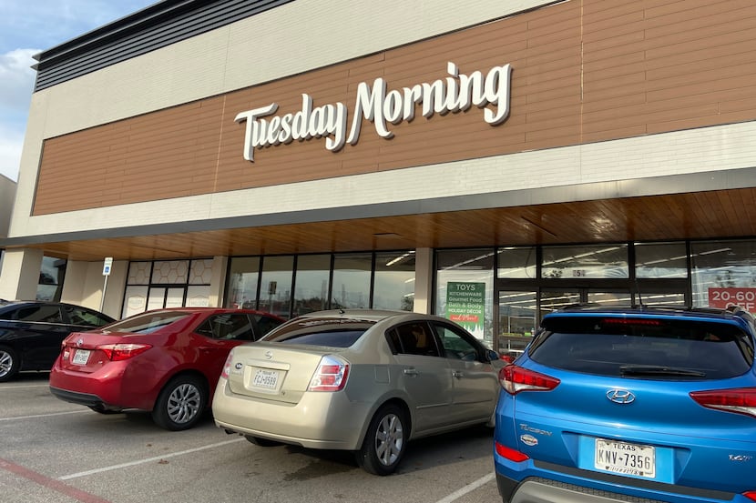 The Tuesday Morning store in Dallas' Hillside Village shopping center on the northeast...