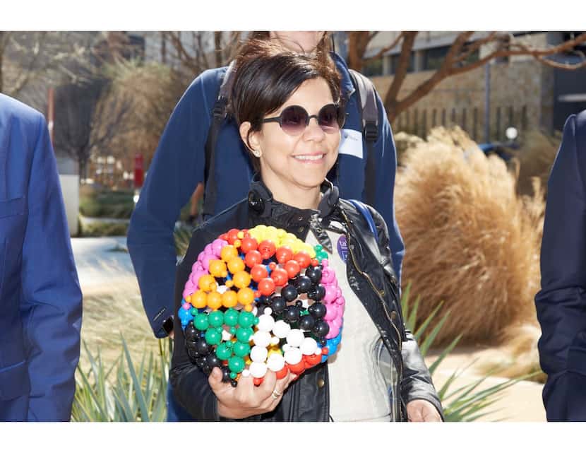 Koshi Dhingra held a model during a presentation at Klyde Warren Park in Dallas in February...